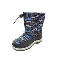 Vinnys Outlet - Bota De Nieve Impermeable Niño Tiburones Azul Gris