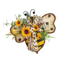 Bothyi - Guirnalda De Abeja De Girasol, Guirnalda De Primavera Hecha A Mano, Para Colgar En La Puerta De La Chimenea