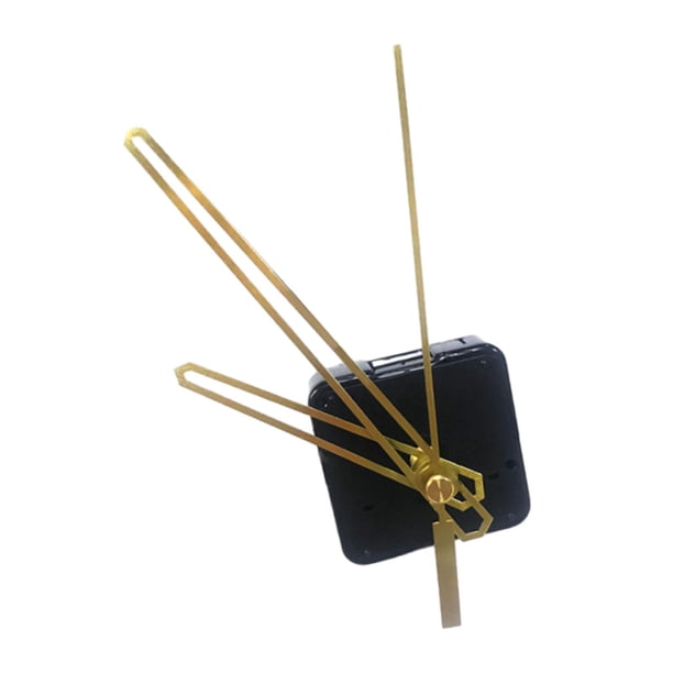 Mecanismo de movimiento para reloj de de pared DIY con 3 manecillas de instalación fácil para piezas de reparación de accesorios de reloj sin mano dorada
