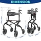 thumbnail image 4 of Ruedas todo terreno plegables Rollator Walker PLANET WALK de 10 y 8 pulgadas, 4 of 7