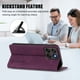 thumbnail image 3 of Funda Billetera para Motorola Moto G77 Imán y Resistente Morado, 3 of 6