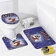 thumbnail image 4 of Fantasía-theme 4-Piece Shower Curtain Set with Rugs, Waterproof Bathroom Decor Set Includes Bath Mat, U-Shaped Rug, Toilet Lid Cover and Curtain with Hooks, 4 of 6