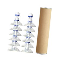 Magideal - Juego De Pelotas De Bádminton Resistentes Al Viento Para Parques Y Pastizales, Portátiles, Resistentes Al Desgaste, Con Cabezal De Espuma De 6,35 X 6, Blanco 12 Piezas