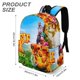 thumbnail image 3 of Fraggle Rock-theme Backpack, Campus style schoolbag Bookbag with Adjustable Shoulder Straps And Large Zip Compartment, Unisex Travel Bags.42x30x15cm, 3 of 6