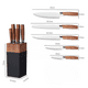 thumbnail image 2 of Set Cuchillos Cocina 6 Piezas con Mango de Madera Negro, 2 of 4