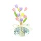 thumbnail image 1 of Adorno De Cristal Con Forma De Flor Para Coche, Accesorio Interior Para Balcón, Escritorio, Flor, 1 of 5