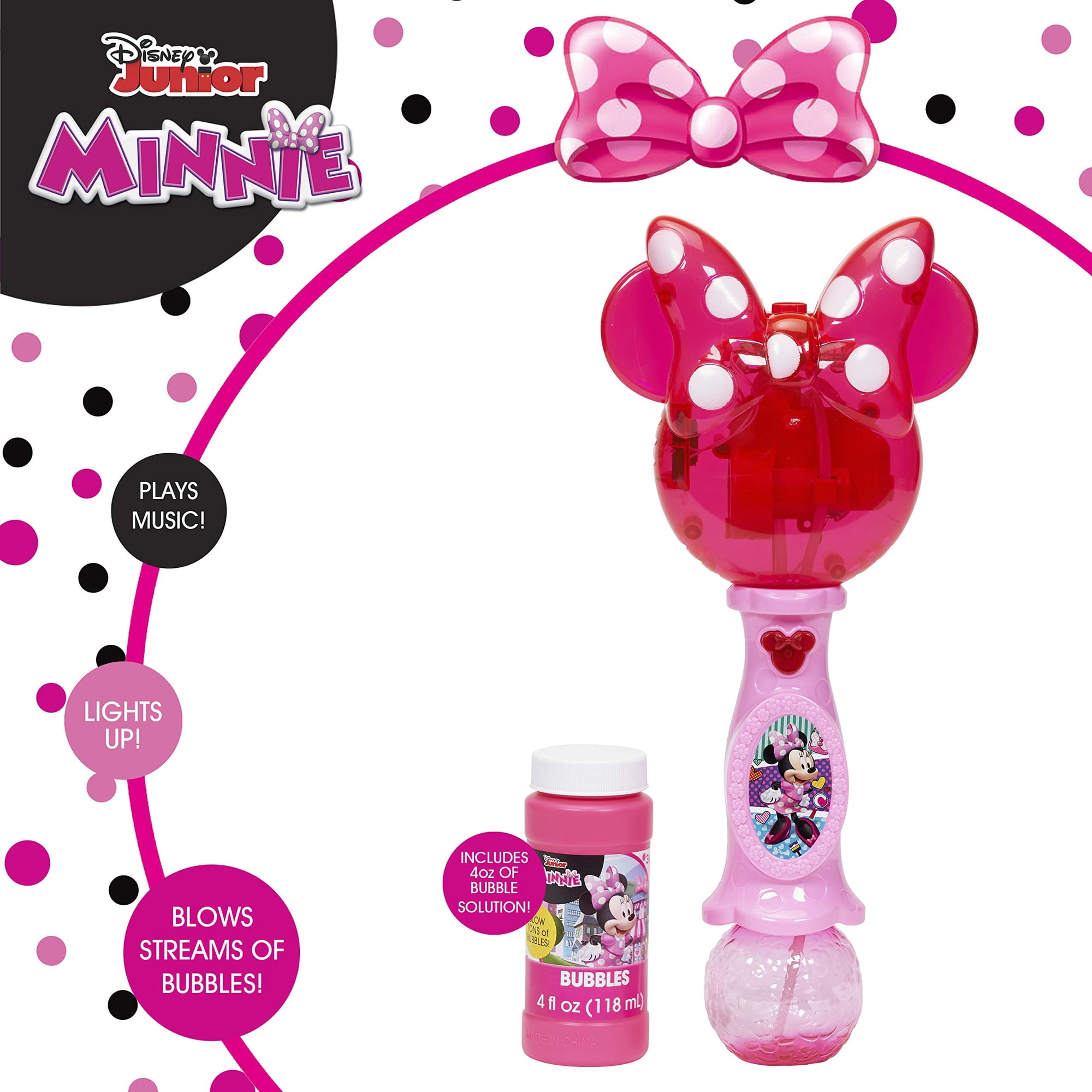 Bubble Wand Little Kids Disney Minnie Mouse Con Luz Y Sonido