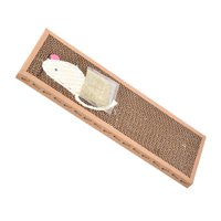 Magideal - Scratcher Pad Scratching Board Indoor Playing With Catnip Grinding Claw Corrugated Cardboard , Ratón 38X12X2Cm