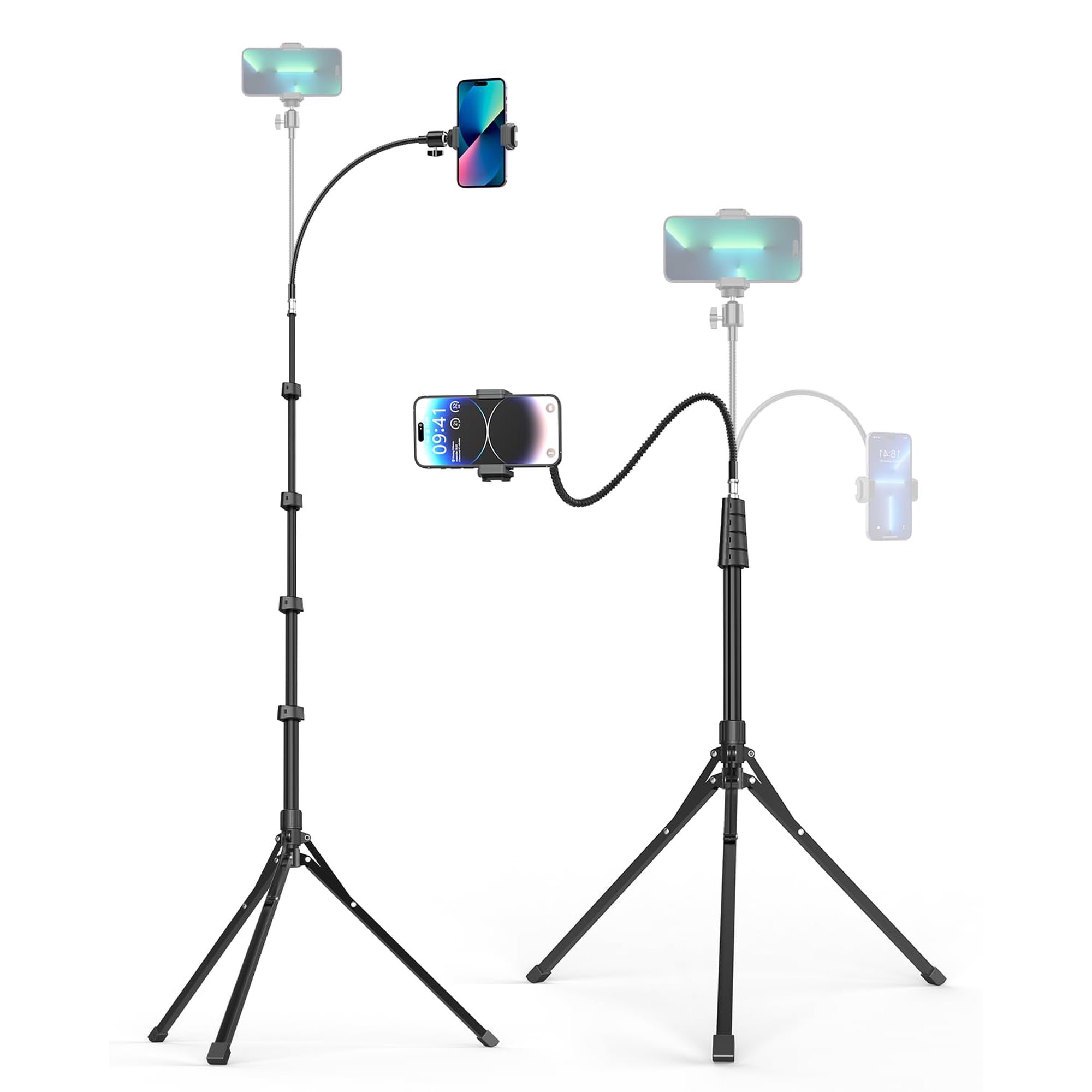 Trípode De Teléfono Aureday De 92 Cm Con Cuello De Cisne, Mando A Distancia Para Iphone Y Android