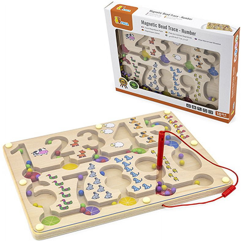 Viga - Juego Madera Tablero Numeros Magneticos