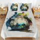 thumbnail image 1 of x402 My Neighbor Totoro Bed Duvet Cover Microfiber Bedding Sets 3D Printed Lightweight 3 Piece Comforter Sets, 1 Duvet Cover And 2 Pillow Shams for Kids Boys Girls 90"x90" jn402, 1 of 5