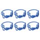 thumbnail image 5 of Juego De Anillos Para Servilletas Con Letras Bismillah * 6 Hebillas Para Servilletas Para Casa De Vacaciones, Boda, Azul, 5 of 5