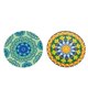 thumbnail image 1 of 2 Piezas Impermeable Cubierta De Mesa Redonda Manteles Con Bordes Elásticos Estilo Boho, 1 of 3