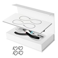 Magideal - Kit De Pulsera Permanente, Fabricación De Pulseras, Clásico, Único, Portátil, Moderno, Diy, Pulsera Cerrada, Regalos Para El Día De San Valentín Para 1 Par De Plata