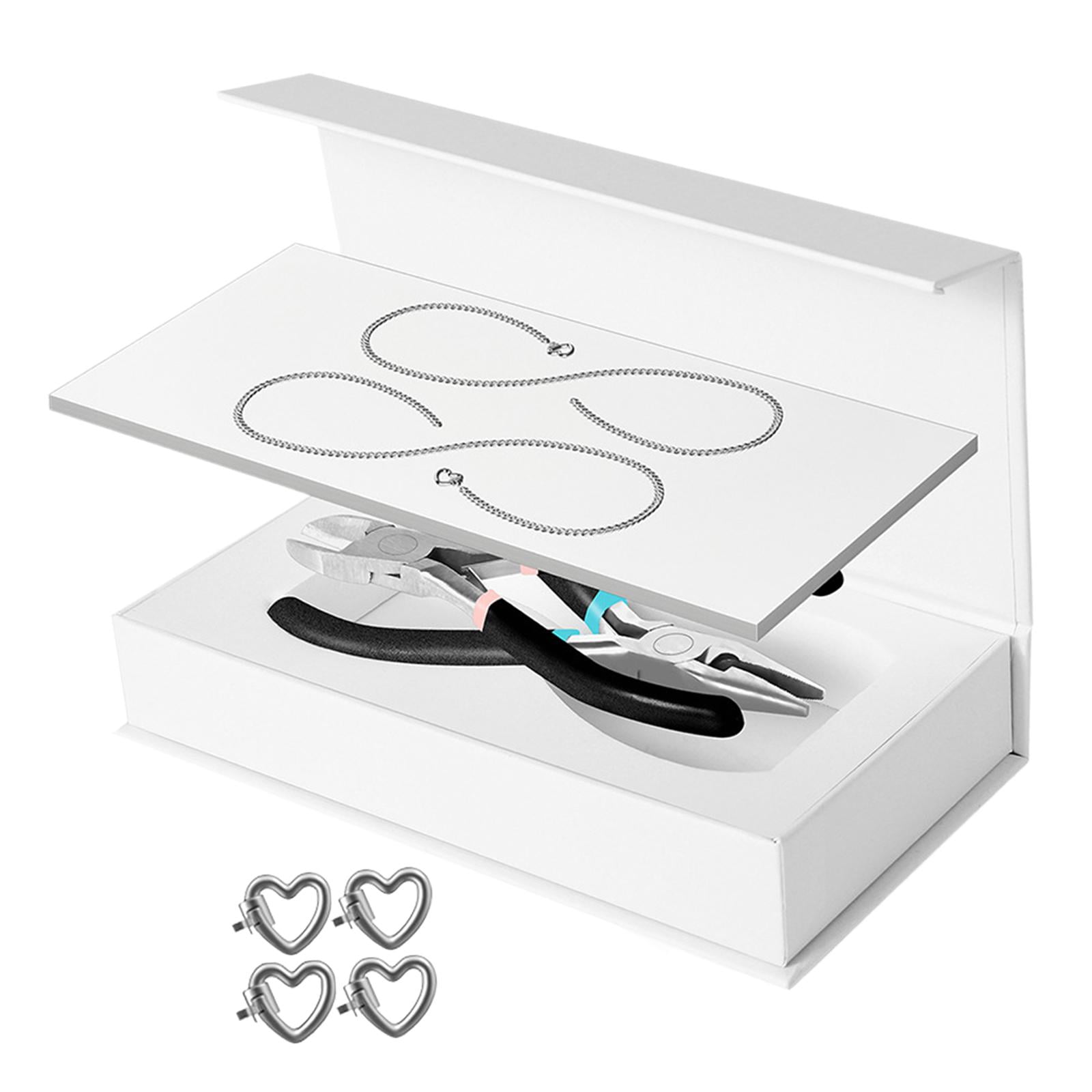 Magideal - Kit De Pulsera Permanente, Fabricación De Pulseras, Clásico, Único, Portátil, Moderno, Diy, Pulsera Cerrada, Regalos Para El Día De San Valentín Para 1 Par De Plata