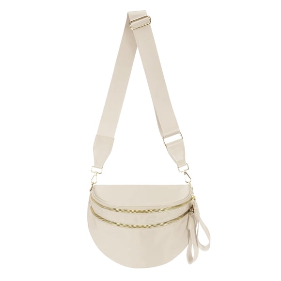 Riñonera MEISEY Pure Colour para mujer, color beige, resistente al agua