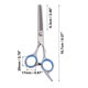 thumbnail image 4 of Tijeras de entresacar de 6.57 pulgadas de largo para cabello largo, corto, grueso, duro y suave para hombres y mujeres azul, 4 of 6