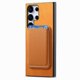thumbnail image 3 of Funda de Cuero Magnética con Tarjetero para Samsung Galaxy S24 Ultra Cubierta Delgada Amarillo, 3 of 5