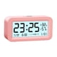 thumbnail image 1 of Reloj Despertador Digital con Repetición con Temperatura, Humedad, Fecha, Inteligente, Luminoso, Volumen Ajustable, Brillo para Escritorio, Oficina, V , Rosado, 1 of 5