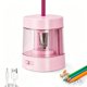 thumbnail image 1 of Sacapuntas eléctrico Deli USB rosa claro, 1 of 6