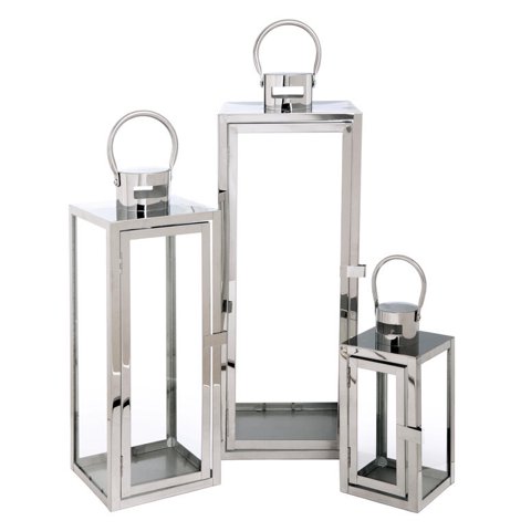 Vgo - Set De 3 Fanales Metálicos