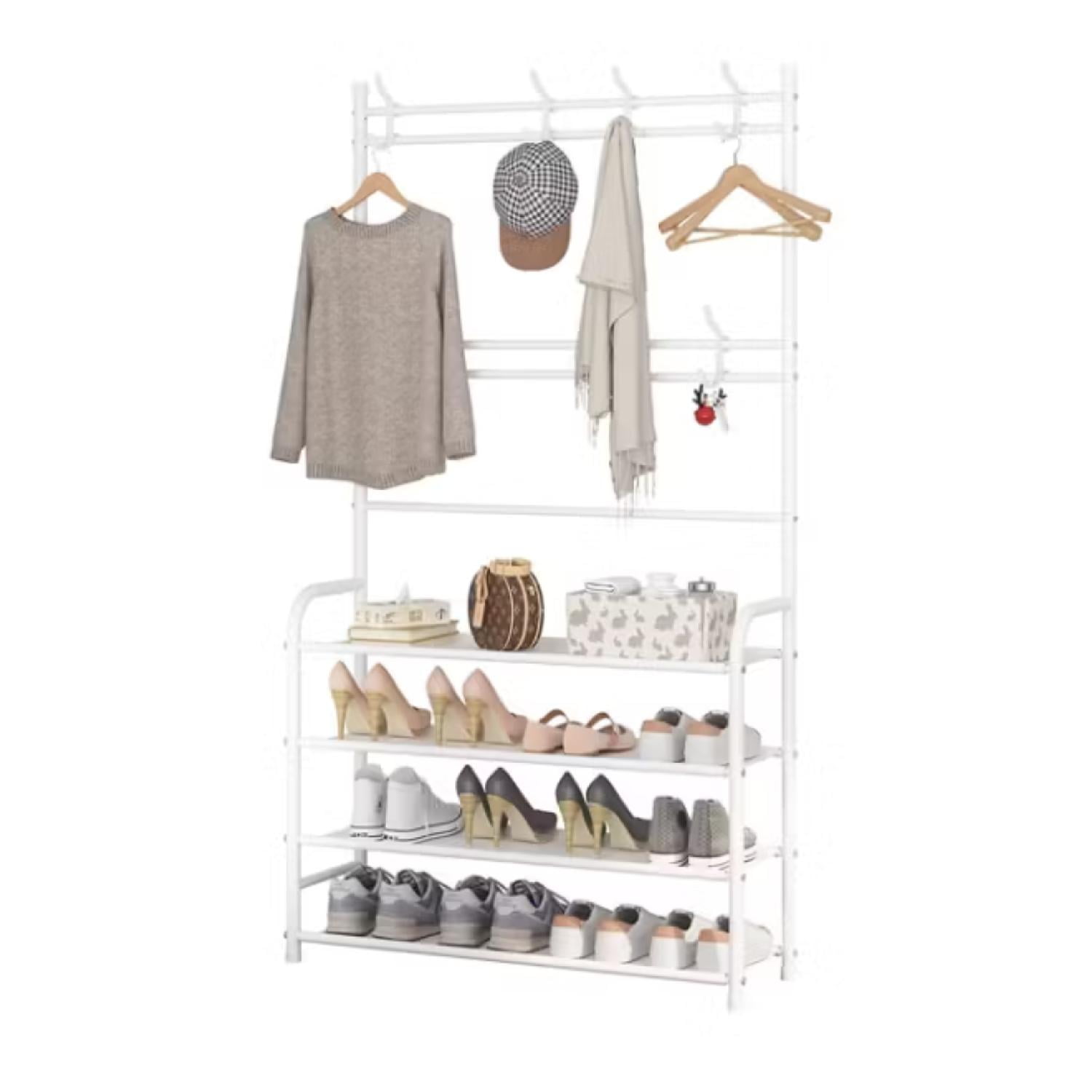 Total E-commerce - Organizador 4 Niveles Perchero Zapatera 160x75cm