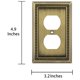 thumbnail image 3 of Placa de pared Henne Bery Sunken Pearls en latón antiguo, paquete de 2, 3 of 7