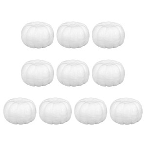 Bothyi - 10X Calabazas De Espuma Blanca Accesorios Manualidades Para Halloween Proyecto Escolar Cumpleaños