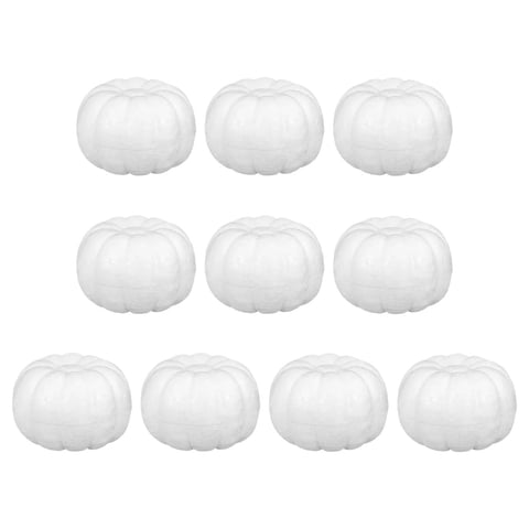 Bothyi - 10X Calabazas De Espuma Blanca Accesorios Manualidades Para Halloween Proyecto Escolar Cumpleaños