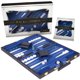 thumbnail image 1 of Set de Backgammon Crazy Games Classic con Funda de Piel Azul, 1 of 3