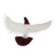 thumbnail image 5 of pájaro de la paloma con plumas artificial pájaro figurilla decoración pájaro # 5 vuelo rojo, 5 of 5