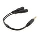 thumbnail image 2 of Adaptador Macho De 2,5 Mm A Hembra De 3,5 Mm Y Cables Divisores De Micrófono Y Audio De 3,5 Mm, 2 of 2