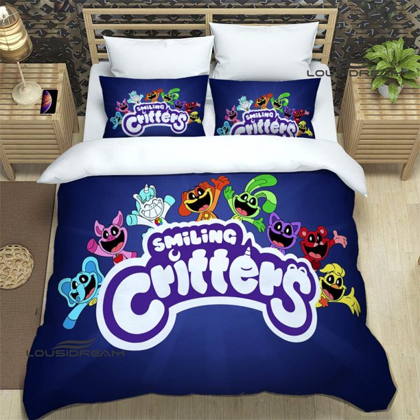 v2321 Bed Sheets S-smiling critters Cartoon Bedding Sets exquisite bed supplies set duvet cover comforter set bedding set luxury birthday gift 3-Piece Bedding Set (1 Duvet Cover + 2 Pillow Shams) Bed