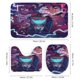 thumbnail image 3 of Hotel Hazbin-theme 4-Piece Shower Curtain Set with Rugs, Waterproof Bathroom Decor Set Includes Bath Mat, U-Shaped Rug, Toilet Lid Cover and Curtain with Hooks, 3 of 6