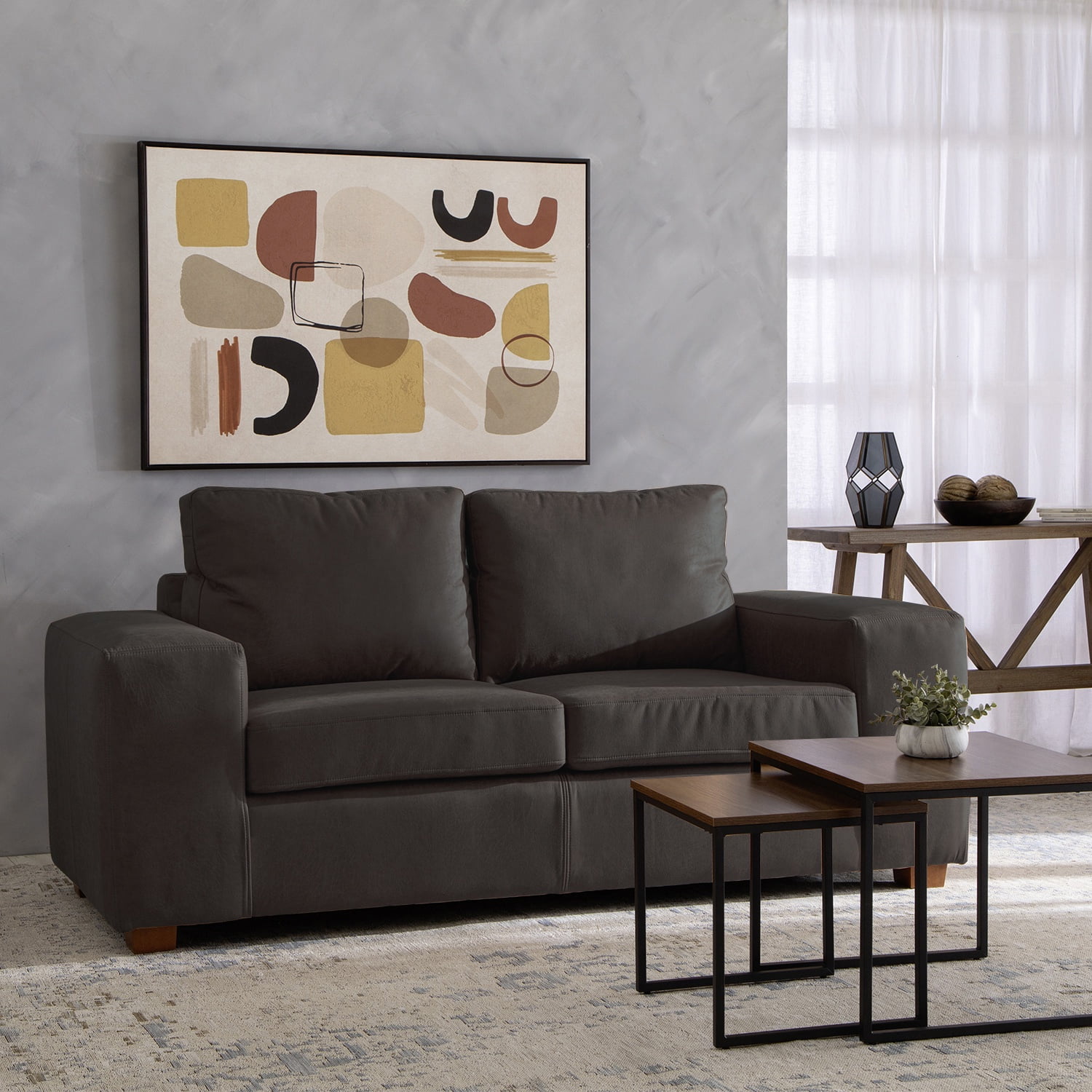 Muebles Cottoni - Sofá Etna Cuero Brown