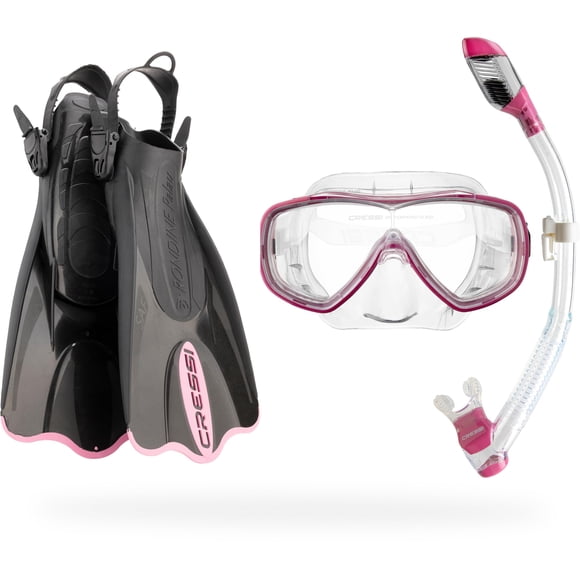 Set de esnórquel Cressi Palau SAF Pink para adultos, talla S/M