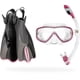 thumbnail image 1 of Set de esnórquel Cressi Palau SAF Pink para adultos, talla S/M, 1 of 8