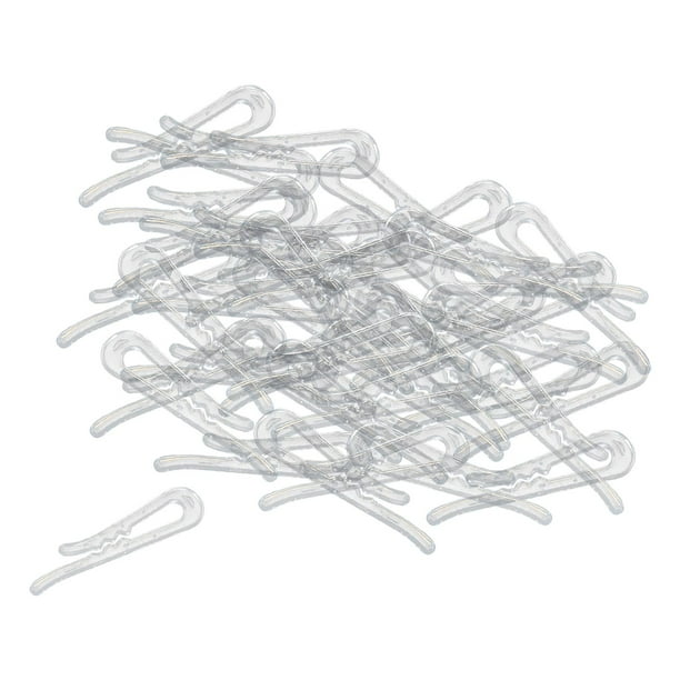 200 Uds. Clips Para Camisa, Calcetín, Faldas, Clip De Tela, Pinza De Cocodrilo De Plástico Transparente, Dientes Cuadrados De 40mm