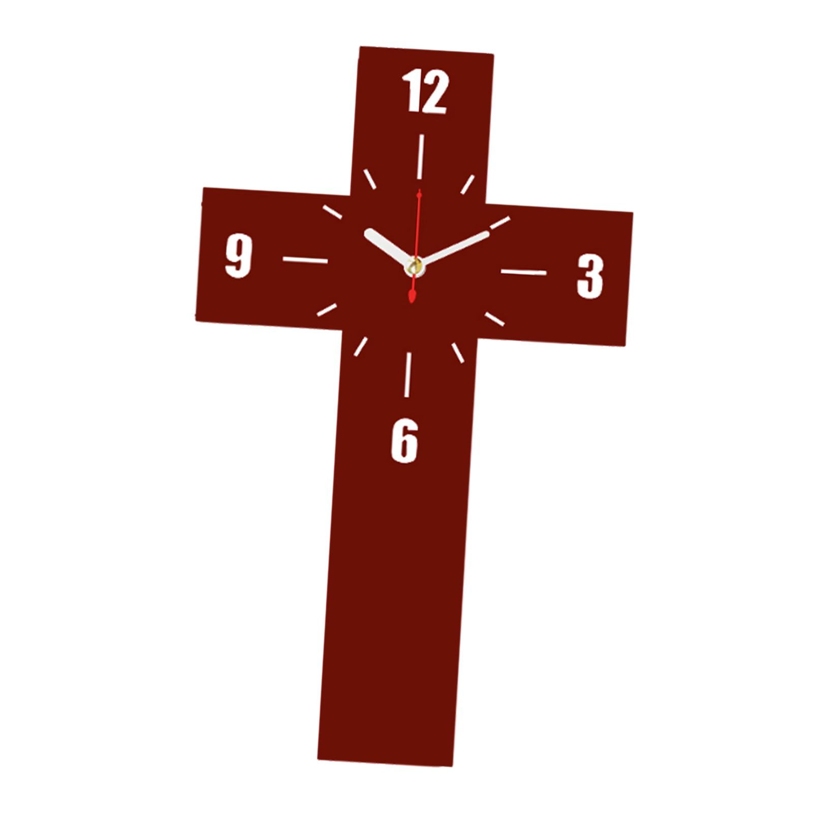 Bothyi - Reloj De Pared Con Crucifijo, Reloj Nórdico Colgante Para Habitación Infantil, Cocina Y Baño.