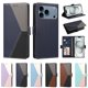 thumbnail image 5 of Funda con Solapa para iPhone 17 Pro, Diseño Tricolor con Ranuras, Azul Oscuro, 5 of 6