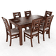 thumbnail image 4 of Juego de Comedor Sevilla 6 Sillas Nogal Mesa Rectangular Madera, 4 of 4