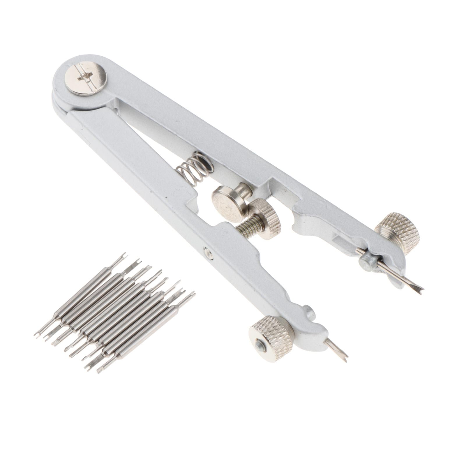 Ioensy - Juego De Herramientas De Alicates De Barra De Resorte Para Reloj, Pulseras De Reloj Para El Hogar, Resistentes Con Puntas, Alfileres Plateados