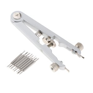 Ioensy - Juego De Herramientas De Alicates De Barra De Resorte Para Reloj, Pulseras De Reloj Para El Hogar, Resistentes Con Puntas, Alfileres Plateados