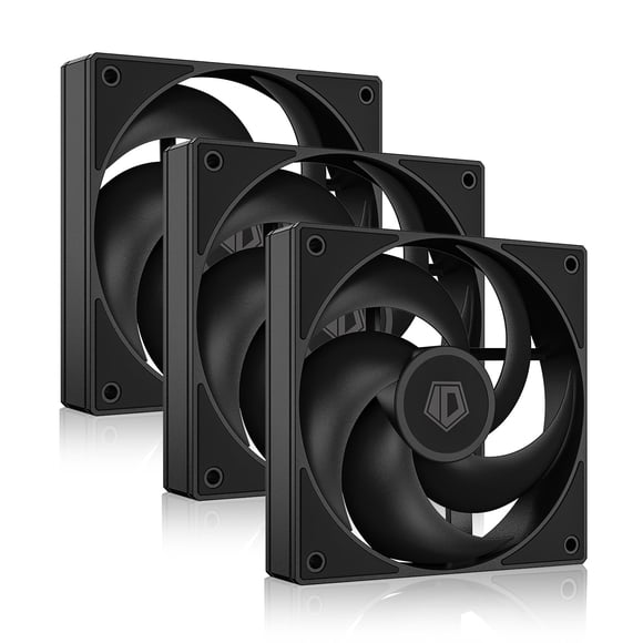 Ventiladores para cajas de ordenador ID-COOLING AS-120-K Trio 120 mm, paquete de 3