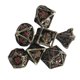 thumbnail image 5 of 7x Brass DND Dice D&D Dice Set Dados De Entretenimiento Para RPG Negro Rojo, 5 of 5