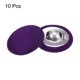 thumbnail image 4 of Uxcell 10 piezas 32L Botón cubierto de tela de 20 mm Botones de costura de metal redondos para trajes, vestidos, blusas, púrpura, 4 of 6