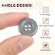 thumbnail image 4 of Uxcell 10pcs Botón de Costura 20mm 4 Agujeros Botones Redondos de Resina para Manualidades, Gris, 4 of 6