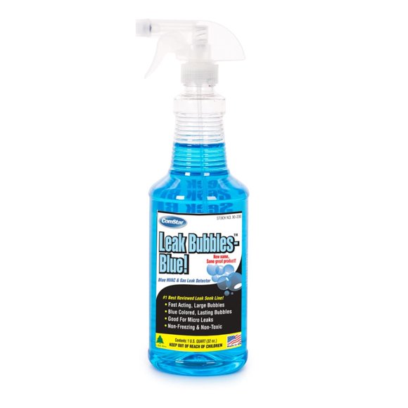 Detector de fugas ComStar Leak Bubbles Blue HVAC y gas en aerosol de 1 litro