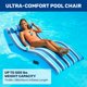 thumbnail image 2 of Silla de piscina flotante Aqua Ultra-Comfort para 1 persona, azul marino y blanco, 2 of 6