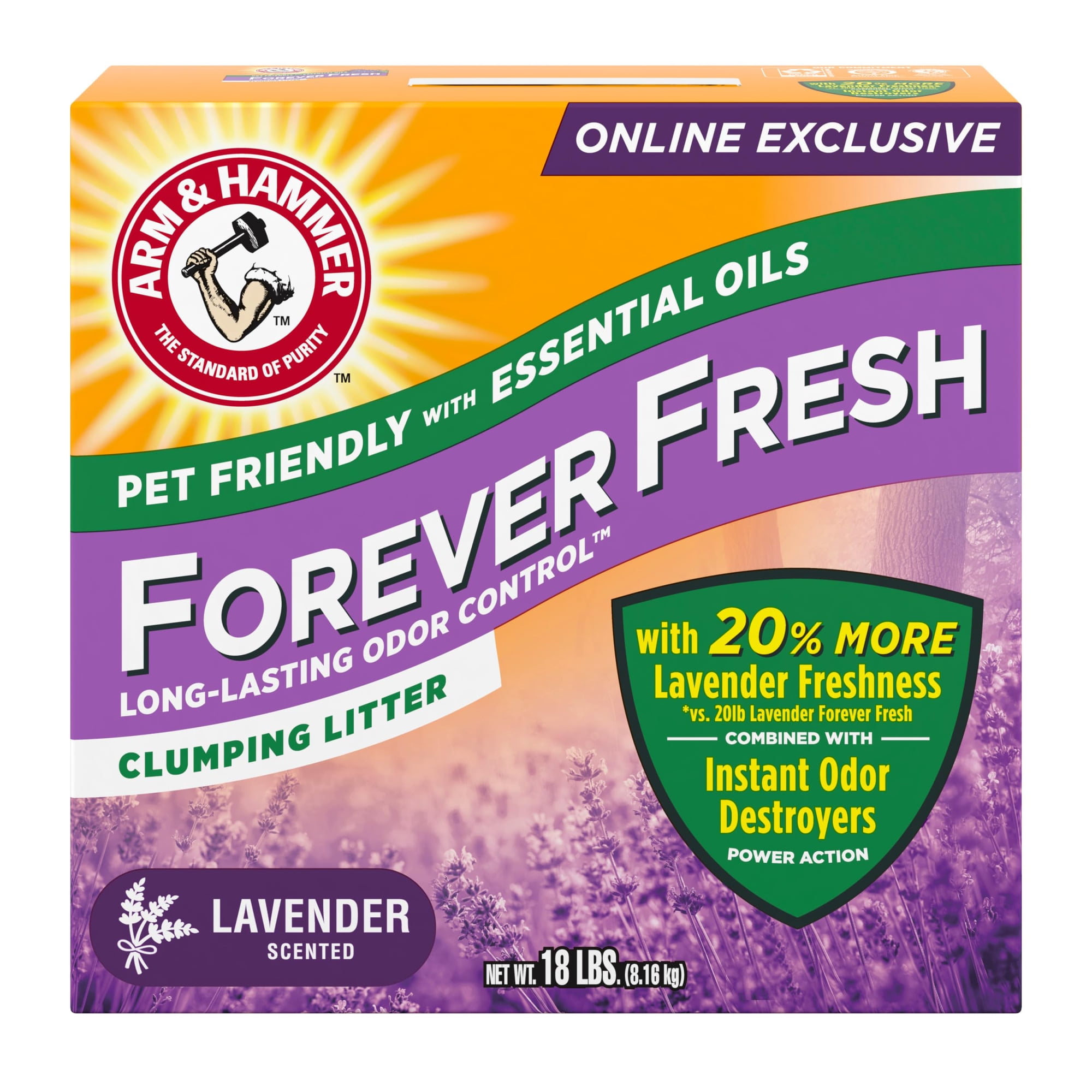 Arena Para Gatos Arm & Hammer Forever Fresh Lavender, 8,16 Kg
